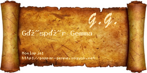 Gáspár Gemma névjegykártya
